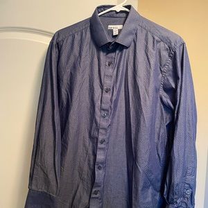 Men’s Navy Button-down Dress Shirt